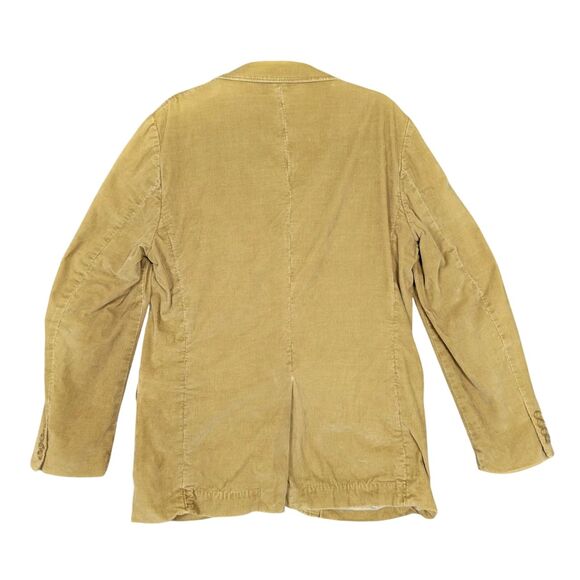 J CREW Tan Corduroy 2 Button Lined Blazer Jacket Sport Coat 2000s SIZE MEDIUM - Picture 2 of 8